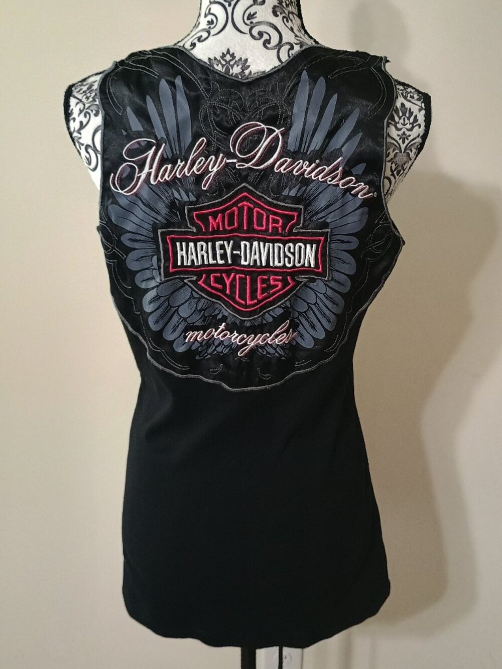 Harley-Davidson Tank XL Embroidered Satin Back Great Falls, MT